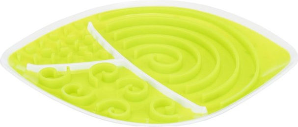 Trixie Lick'n'Snack Schleckmatte für Hunde in Blattform aus TPR/PP 28 x 21 cm – Bild 1 von 9