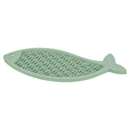 Trixie Lick'n'Snack Schleckmatte für Katzen aus Silikon in Fischform 28 cm Blau - 28 cm – Bild 1 von 3