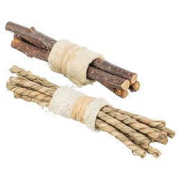Produktbild von Trixie Luffa Knabberspielzeug Set aus Naturmaterial für Kaninchen und Nager in Beige