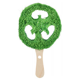Produktbild von Trixie Luffa-Spielzeug am Stiel aus Naturmaterial für Kaninchen und Meerschweinchen