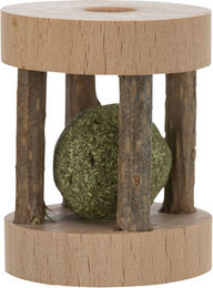 Trixie Matatabi Spielrolle aus Holz mit Ball in Natur Braun – Bild 1 von 2