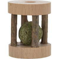 Produktbild von Trixie Matatabi Spielrolle aus Holz mit Ball in Natur Braun