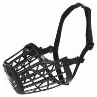 Produktbild von Trixie Maulkorb für Hunde aus Kunststoff und Nylon in Schwarz Größe L