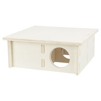 Produktbild von Trixie Mehrkammerhaus aus Holz für Hamster und Mäuse mit 4 Kammern in Weiß und Natur 25 x 10 x 25 cm