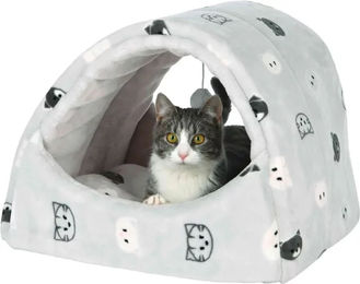 Trixie Mimi Katzenhöhle aus Plüsch Grau 42 x 35 x 35 cm – Bild 1 von 3