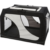 Produktbild von Trixie Mobile Kennel Vario Hundebox für große Rassen in Schwarz/Grau Größe L