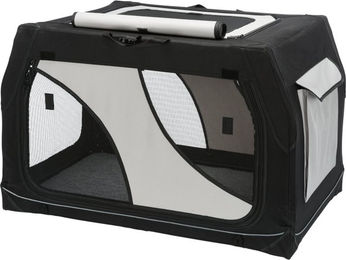 Trixie Mobile Kennel Vario Transportbox für Hunde Größe S aus wasserabweisendem Polyester in Schwarz/Grau – Bild 1 von 4