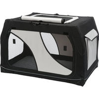 Produktbild von Trixie Mobile Kennel Vario Transportbox für Hunde Größe S aus wasserabweisendem Polyester in Schwarz/Grau