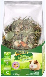 Produktbild von Trixie MultiFit Grain Free Herbs Hauptfutter für Meerschweinchen mit getrockneten Kräutern 400g