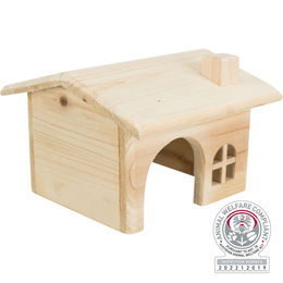 Trixie Nager Häuschen aus Holz für Hamster und Mäuse 15 x 11 x 15 cm - 1 Stk. – Bild 1 von 3