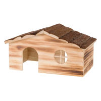 Produktbild von Trixie Nagerhaus Ragna aus Naturholz mit 2 Ausgängen für Kaninchen und Meerschweinchen 35 x 18 x 20 cm