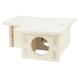 Produktbild von Trixie Nagermehrkammerhaus aus Holz für Hamster, Mäuse und Meerschweinchen 25 x 25 x 10 cm
