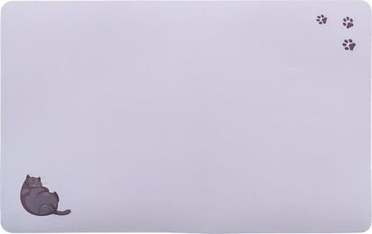 Trixie Napfunterlage für Katzen aus Kunststoff in Grau oder Lila 44 x 28 cm – Bild 1 von 6