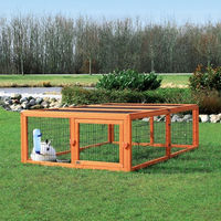 Produktbild von Trixie natura Freilaufgehege groß aus Holz mit Abdeckung braun und wasserdicht