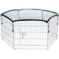 Produktbild von Trixie natura Freilaufgehege mit Schutznetz für Kaninchen aus Metall 126x58cm