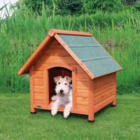 Produktbild von Trixie natura Hundehütte aus Holz mit Satteldach in Braun Größe L wasserdicht