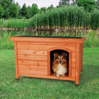 Produktbild von TRIXIE natura Hundehütte Classic Flachdach aus Holz braun Größe L wasserabweisend