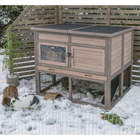 Produktbild von Trixie natura Kleintierstall XL mit Wärmedämmung aus Holz für Kaninchen und Meerschweinchen Grau 120 x 98 x 94 cm