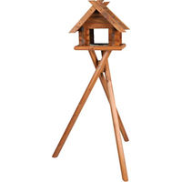 Produktbild von Trixie Natura Vogel Futterhaus Blockhaus aus Holz mit Ständer in Braun