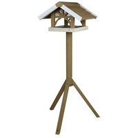 Produktbild von Trixie natura Vogelfutterhaus aus Holz mit Ständer grau weiß