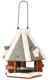 Trixie Natura Vogelfutterhaus aus Holz zum Aufhängen braun weiß – Bild 1 von 4