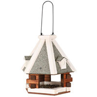 Produktbild von Trixie Natura Vogelfutterhaus aus Holz zum Aufhängen braun weiß