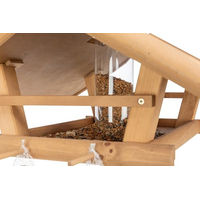 Produktbild von Trixie Natura Vogelfutterhaus mit Ständer und Silo aus Holz in Braun