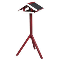 Produktbild von Trixie Natura Vogelhaus aus Holz mit Ständer rot/weiß