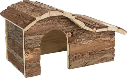 Trixie Natural Living Blockhaus Hanna Holzhaus für Hamster und Mäuse 26 x 16 x 15 cm Braun – Bild 1 von 4