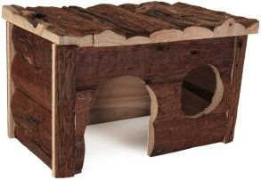 Trixie Natural Living Blockhaus Jerrik Häuschen aus Naturholz für Kleintiere 28 x 16 x 18 cm – Bild 1 von 6