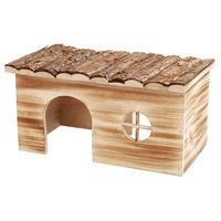 Produktbild von Trixie Natural Living Haus Grete Kleintierhaus aus Holz für Meerschweinchen und Kaninchen geflammt 35 x 18 x 20 cm