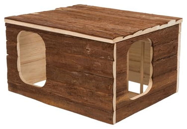 Trixie Natural Living Haus Hilke Meerschweinchenhaus aus Holz mit integrierter Heuraufe 40 x 23 x 32 cm – Bild 1 von 9