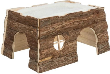 Trixie Natural Living Kleintierhaus Tilde aus Holz mit Kuschelbett für Meerschweinchen – Bild 1 von 6