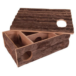 Trixie Natural Living Labyrinthhaus Leif aus Naturholz für Hamster und Mäuse, 35 x 11 x 25 cm, braun – Bild 1 von 8
