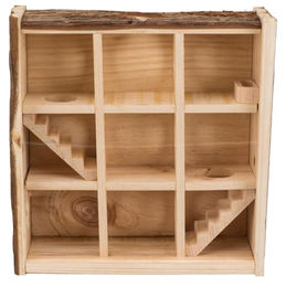 Trixie Natural Living Spielturm aus Holz mit 9 Kammern für Hamster und Mäuse 30 x 30 x 10 cm – Bild 1 von 6
