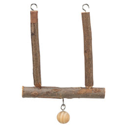 Trixie Natural Living Trapezschaukel aus Holz mit Glocke für Kleinvögel – Bild 1 von 4