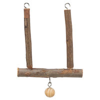 Produktbild von Trixie Natural Living Trapezschaukel aus Holz mit Glocke für Kleinvögel