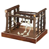 Produktbild von Trixie Natural Living Vogelspielplatz aus Holz mit Kletterseil für Wellensittiche und Papageien in Braun