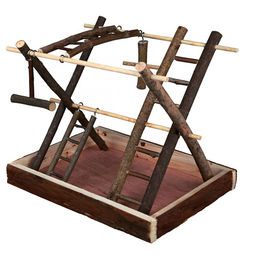 Trixie Natural Living Vogelspielplatz aus Naturholz Braun 35 x 27 x 30 cm – Bild 1 von 7