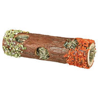 Produktbild von Trixie Natural Snack Tube Tunnel mit Heu und Hibiskusblüten für Kaninchen und kleine Nagetiere 25 g - 25 g