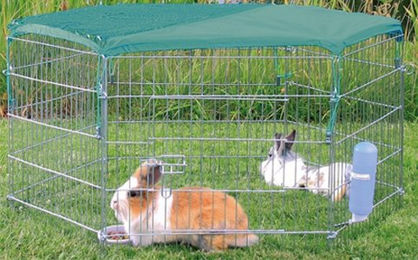 Trixie Netz mit Sonnenschutz für Kleintiergehege Kaninchen Natur Grün – Bild 1 von 8