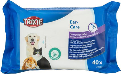 Trixie Ohrenpflege-Tücher mit Aloe Vera für Hunde, Katzen und Nager 40 Stück - 40 Stk. – Bild 1 von 3