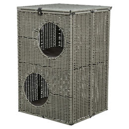 Produktbild von Trixie Outdoor Katzenhöhle Amalia aus Polyrattan in Grau
