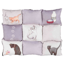 Produktbild von Trixie Patchwork Katzendecke aus Polyester in Bunt und Grau - 45 cm