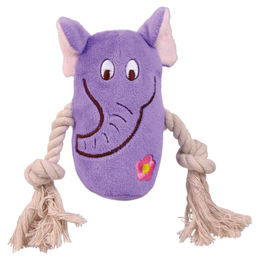 Trixie Plüschspielzeug mit Tau und Quietscher 13 cm bunt - 1 Stk. – Bild 1 von 1