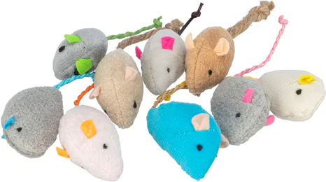 Produktbild von Trixie Plüschmaus Spielzeug für Katzen mit Katzenminze bunt 5 cm