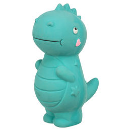 Trixie Plüschspielzeug Dino aus Latex für Welpen und kleine Hunde in Blau Türkis zur Zahnpflege – Bild 1 von 2