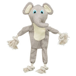 Trixie Plüschspielzeug Elefant für Hunde und Welpen in Grau – Bild 1 von 5