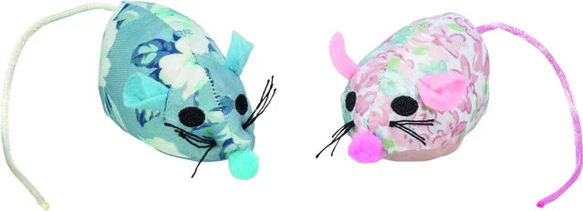 Produktbild von Trixie Plüschspielzeug Maus für Katzen in Blau oder Bunt