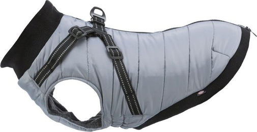Produktbild von TRIXIE Pontis Hundemantel mit Trapez in Grau Größe M 45 cm